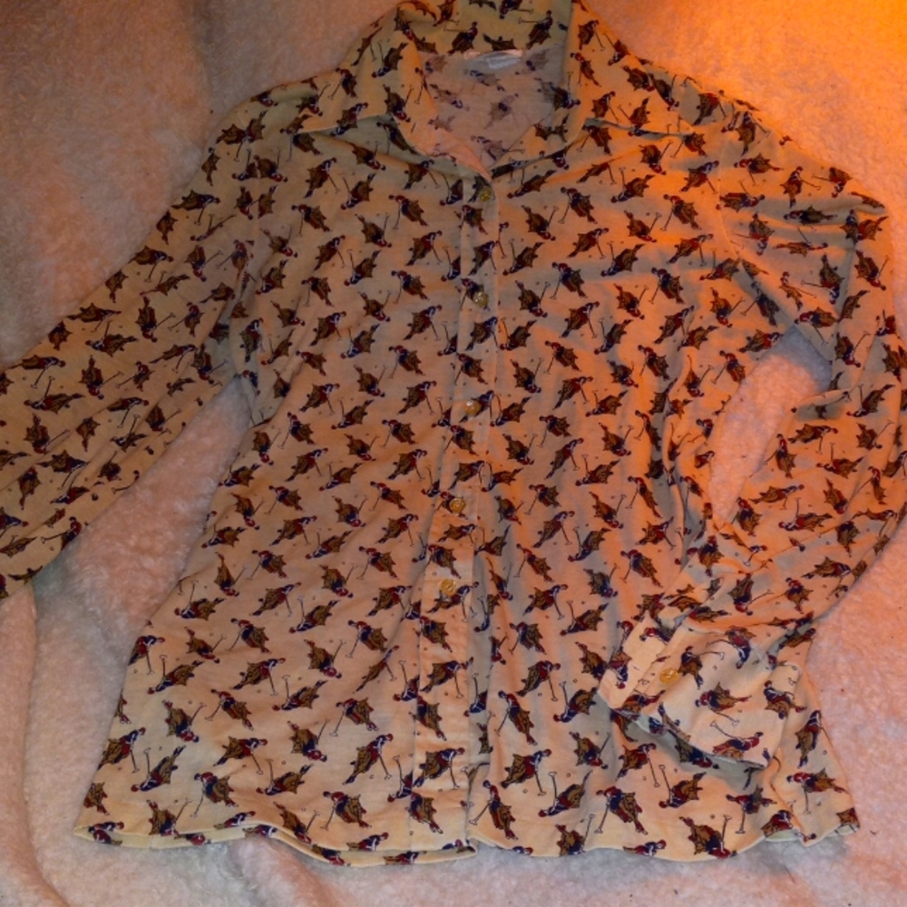 Vintage Equestrian Button Up